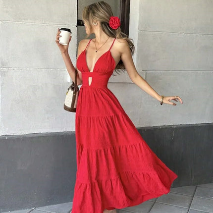 Collection image for: Vestido rojo largo
