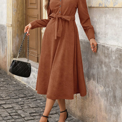 Collection image for: Vestido midi marrón